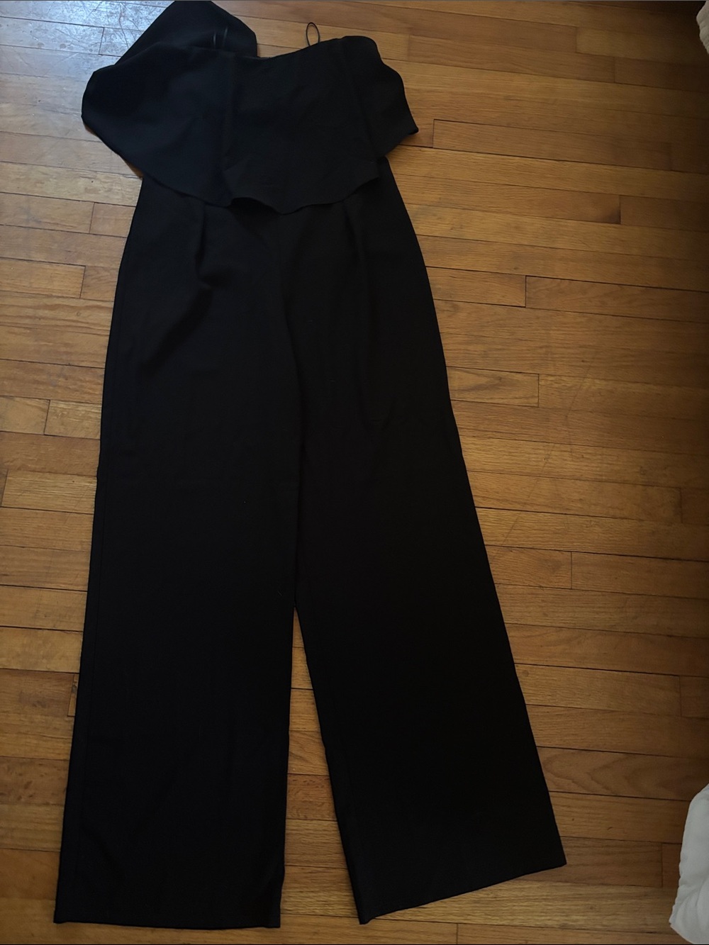 Sugarlips Black Strapless Wide-Leg Jumpsuit